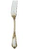 Dinner fork in sterling silver and gilding - Ercuis